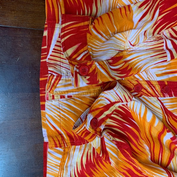 Vintage Company Collection Linen Blend Short/Jacket Womens Size M Orange Floral - Picture 9 of 16